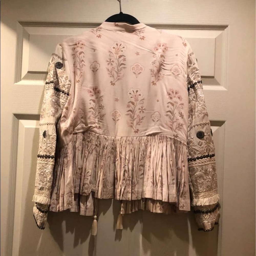 Spell Embroidered Cream Boho Jacket, Size Small - Picture 8 of 9
